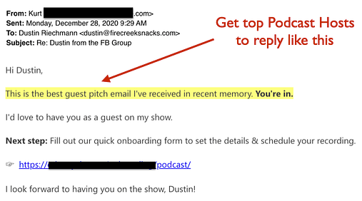 Podcast Pitch Reply Podcast Pitch Reply